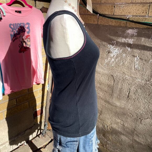 Y2K Black and Pink Puma Tank Top - Picture 3 of 5